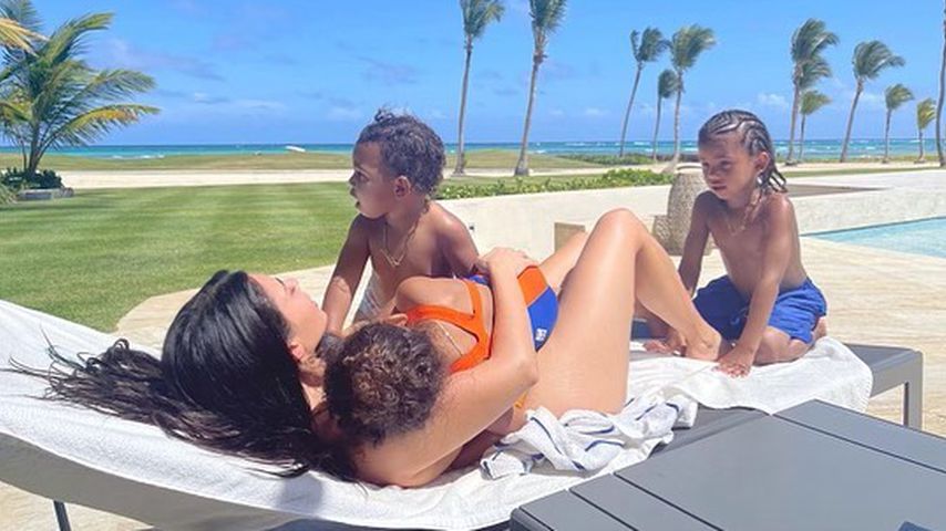 "Mama-Alltag": Kim Kardashian genießt Urlaub mit ihren Kids