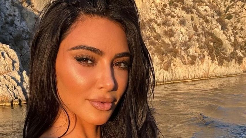 Kim Kardashian in Griechenland im Juli 2024