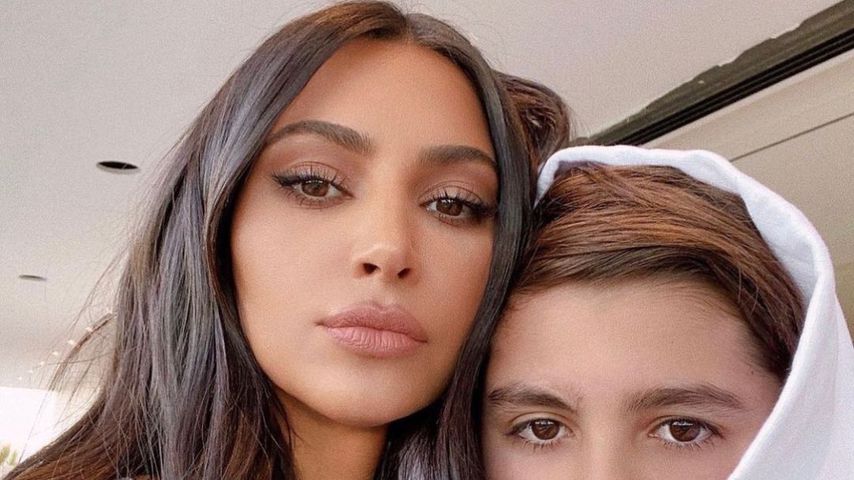 Kim Kardashian mit ihrem Neffen Mason Disick