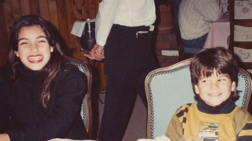 Kim Kardashian mit ihrem Bruder Robert