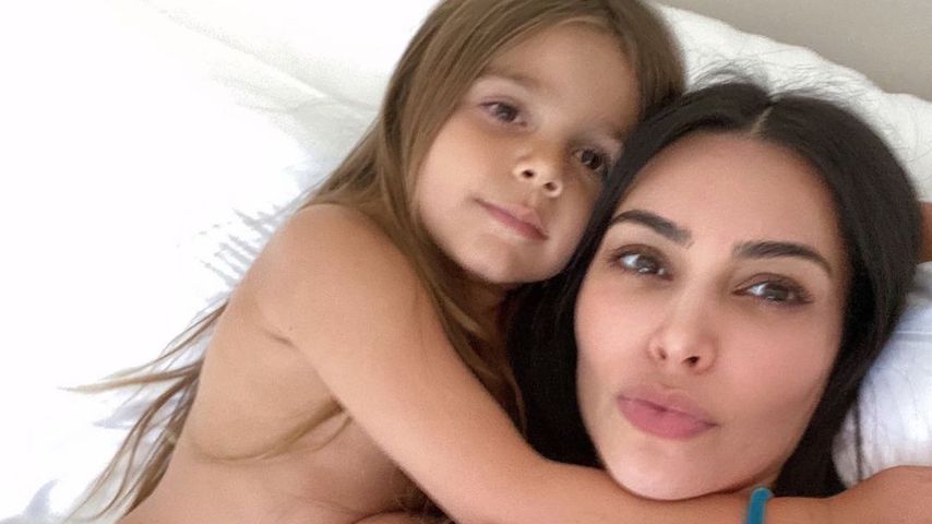 Kim Kardashian mit ihrem Neffen Reign Disick