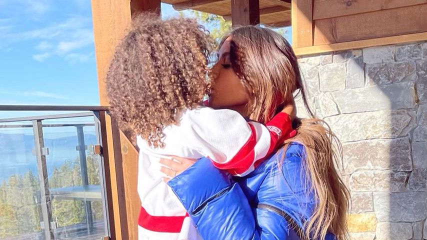 Kim Kardashian mit ihrem Sohn Saint West, 2020