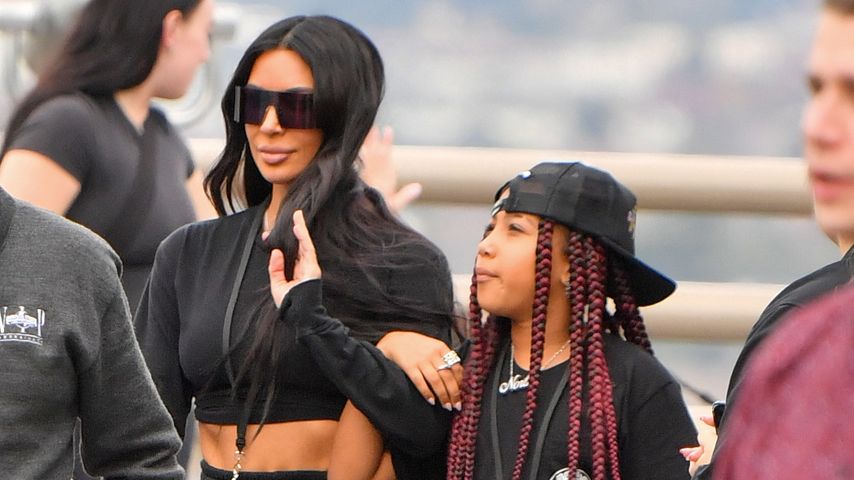 Kim Kardashian mit ihrer Tochter North, 2022