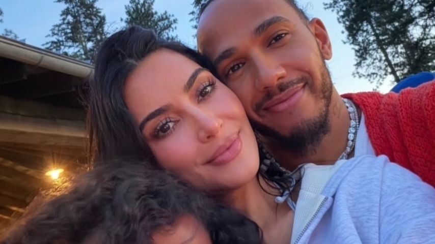 Kim Kardashian mit Tochter Chicago und Lewis Hamilton