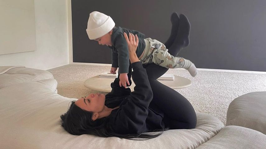 Kim Kardashian mit ihrem Neffen Tatum