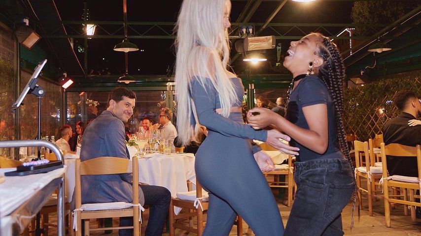 Kim Kardashian mit ihrer Tochter North West