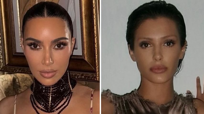 Collage: Kim Kardashian und Bianca Censori