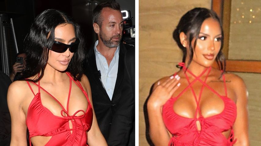 Zufall? Kim Kardashian trägt das gleiche Kleid wie Kanyes Ex