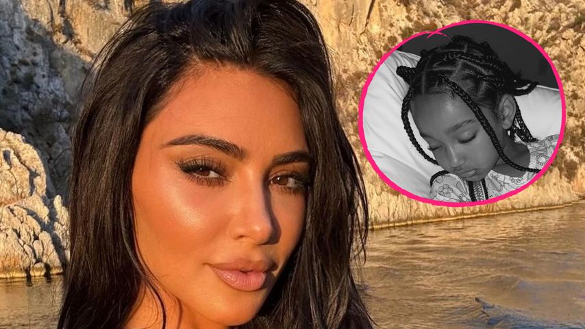 Collage: Kim Kardashian und Chicago West