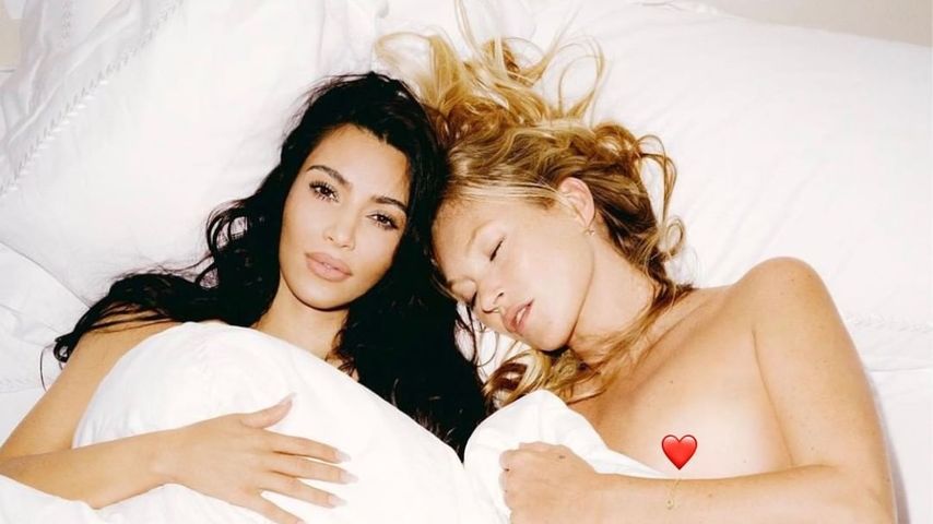 Kim Kardashian mit ihrer guten Freundin Kate Moss