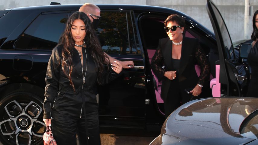 Ganz in Schwarz: Kim, Kylie und Kris beim gemeinsamen Dinner