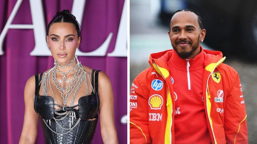 Kim Kardashian strahlt bei ihrem Date mit Lewis Hamilton