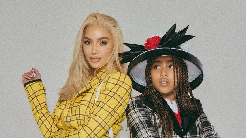 Kim Kardashian und North West an Halloween 2023