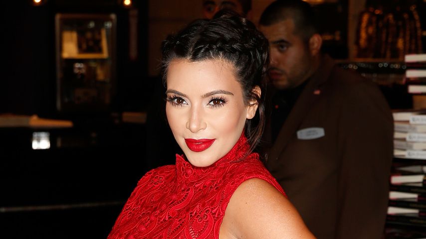 Kim Kardashian während ihrer ersten Schwangerschaft 2013