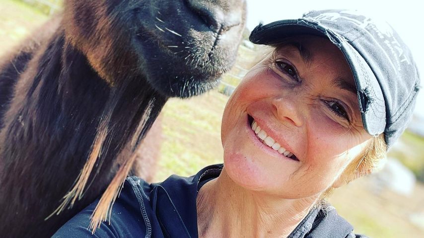 Kim Rhodes mit Lama