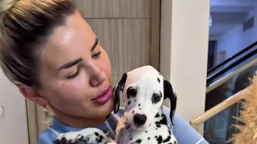 Kim Virginia mit einem ihrer Welpen