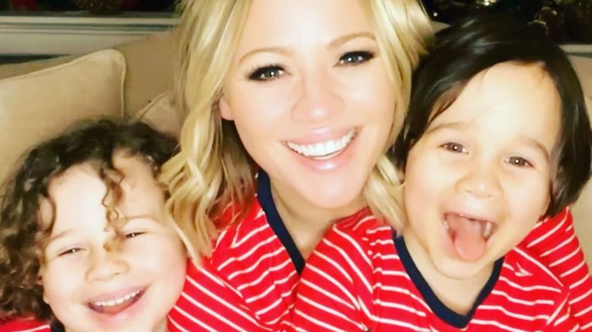 Zu Weihnachten: Kimberley Walsh mit Kindern im Partnerlook