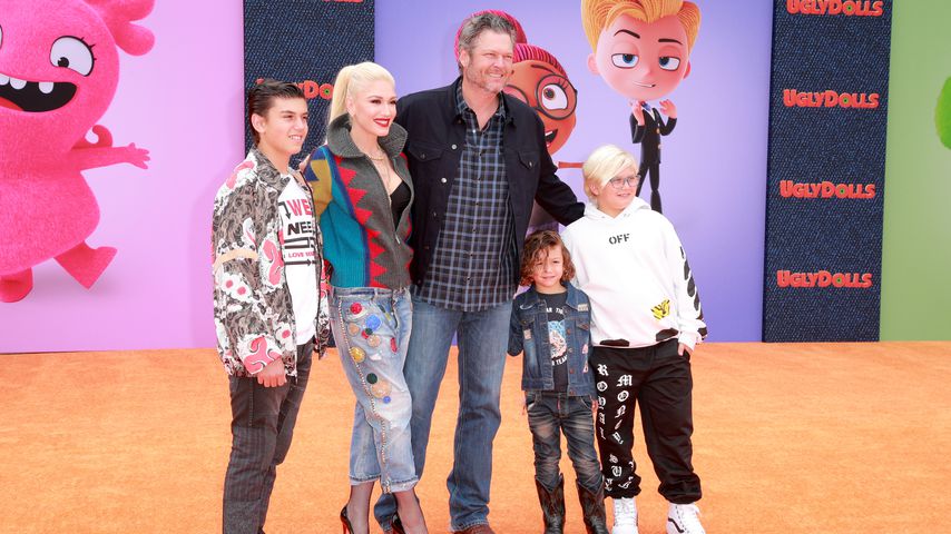 Kingston Rossdale, Gwen Stefani, Blake Shelton, Apollo Rossdale und Zuma Rossdale