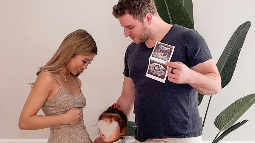 Kisu mit ihrer Tochter Milena und ihrem Mann Kevin