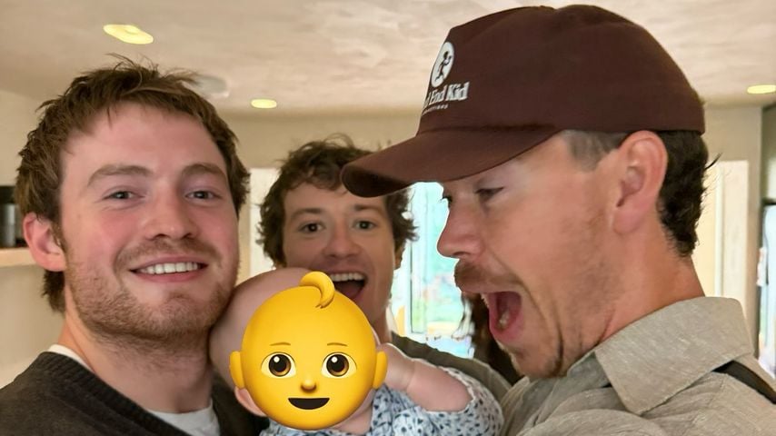 Kit Connor, Joseph Quinn und Will Poulter mit Charles Meltons Baby, Juli 2026