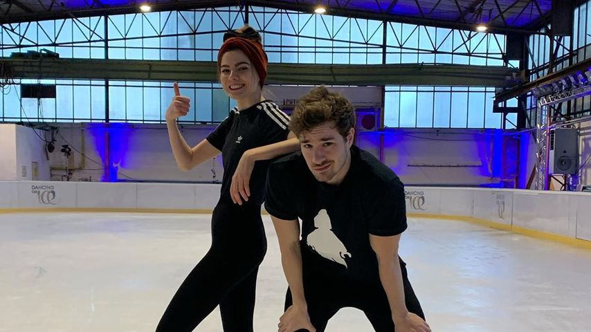 Klaudia Giez mit ihrem "Dancing on Ice"-Partner Sévan