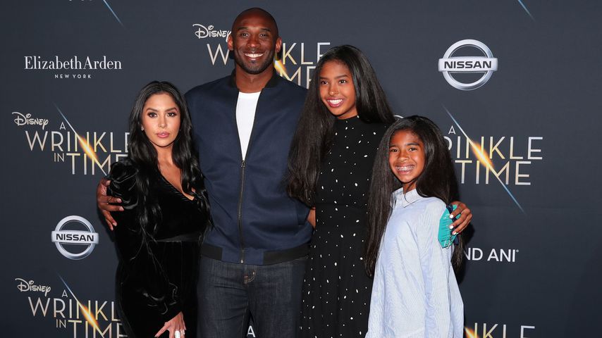 Kobe Bryant mit seiner Familie, Februar 2018