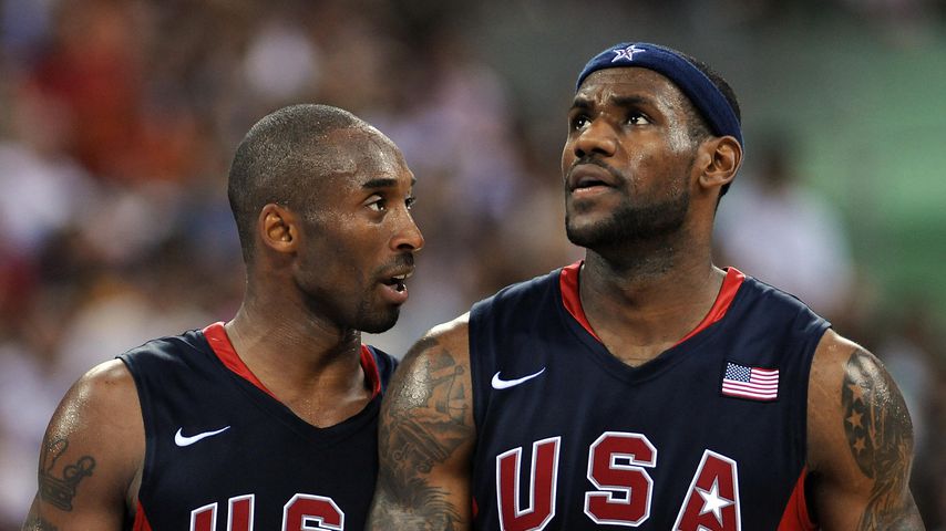 Kobe Bryant und LeBron James im August 2008