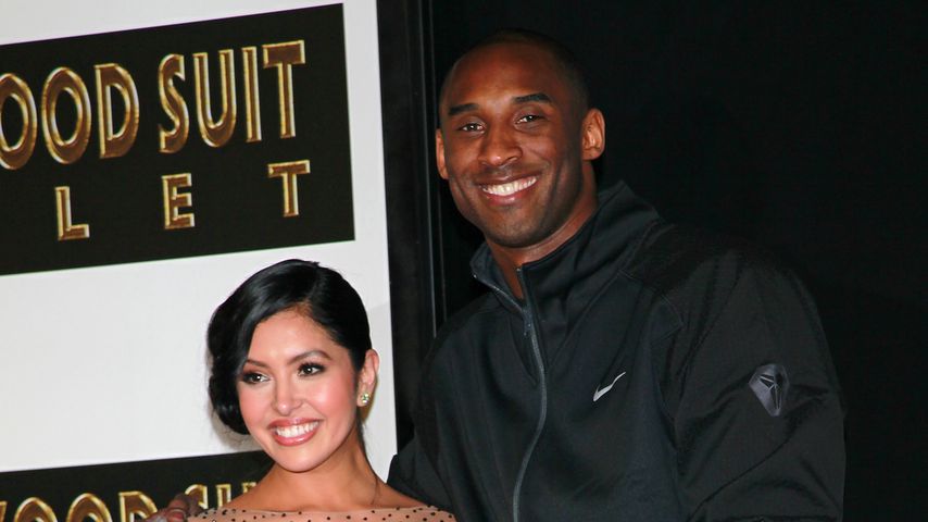 Kobe Bryant mit seiner Frau Vanessa und den Töchtern Gianna und Natalia, Februar 2011
