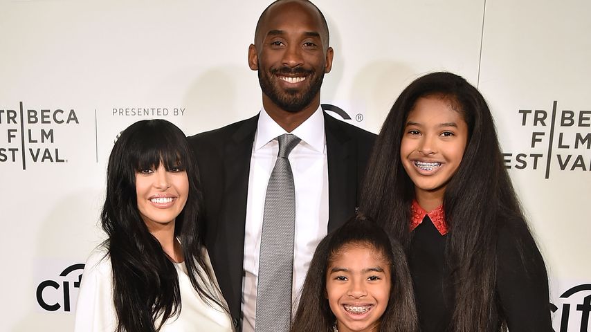 Kobe Bryant mit seiner Frau Vanessa und seinen Töchtern, April 2017