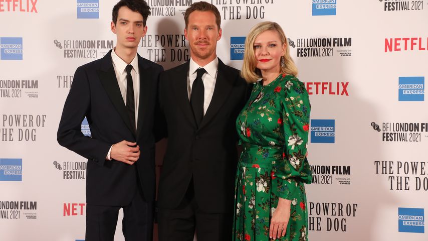 Kodi Smit-McPhee, Benedict Cumberbatch und Kirsten Dunst, "The Power of the Dog"-Darsteller