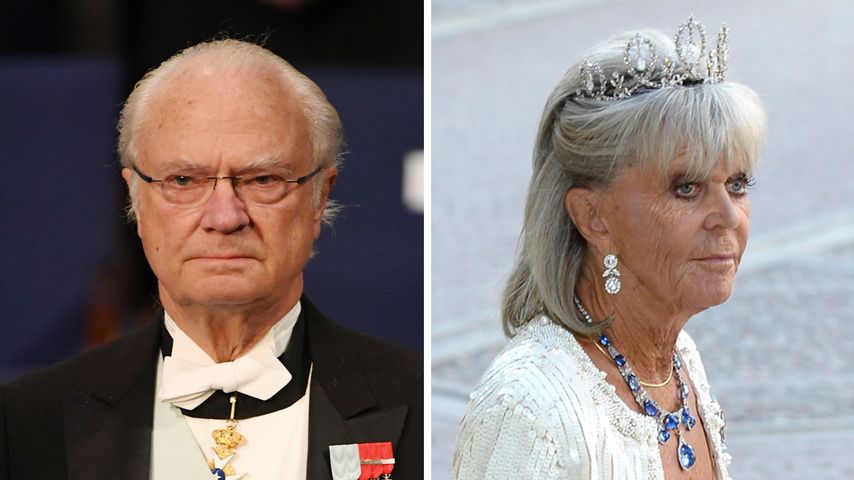 König Carl Gustaf verabschiedet sich von seiner Schwester