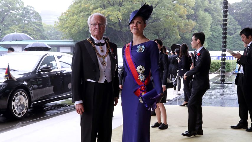 König Carl Gustaf von Schweden und seine Tochter Prinzessin Victoria von Schweden