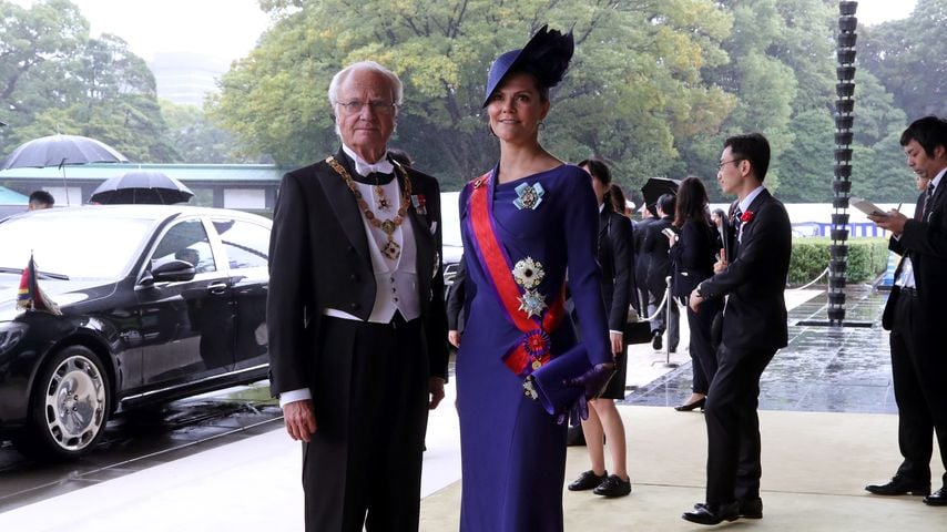 König Carl Gustaf von Schweden und seine Tochter Prinzessin Victoria von Schweden