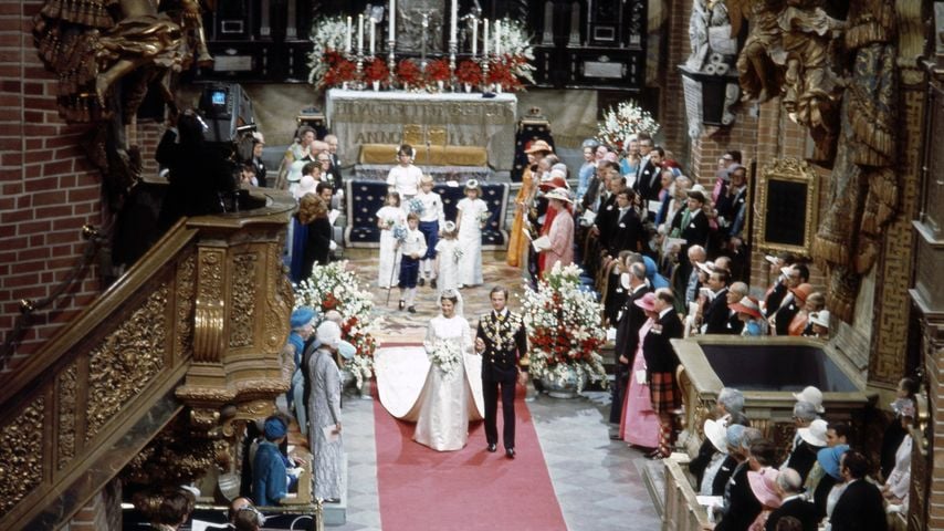 König Carl Gustaf und Königin Silvia: Trauung in der Storkyrkan in Stockholm am 19. Juni 1976