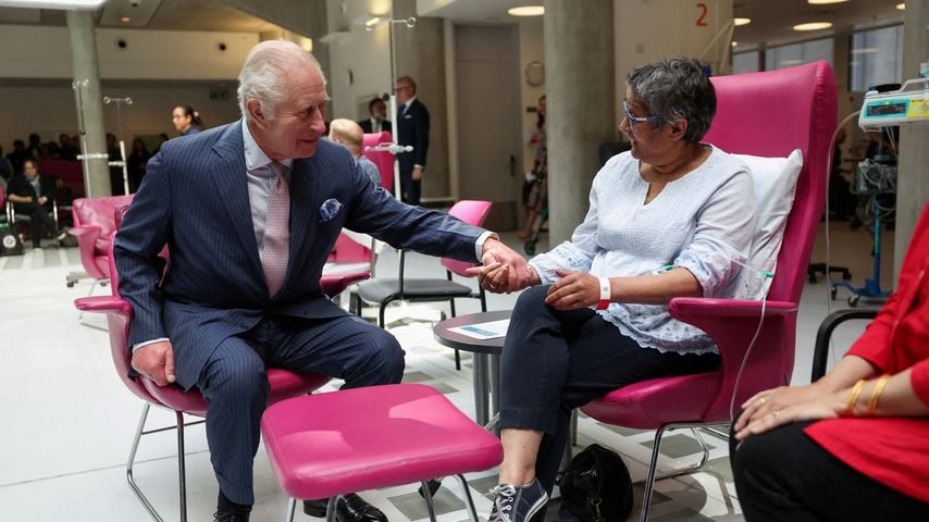 König Charles besucht Krebspatienten in London, April 2024