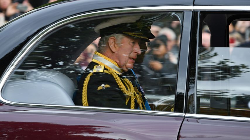 König Charles III. auf dem Weg zur Beerdigung von Queen Elizabeth II.