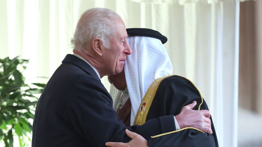 König Charles III. begrüßt König Hamad bin Isa Al Khalifa von Bahrain, November 2024