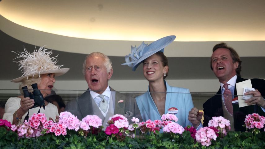 König Charles III, Camilla, Lady Gabriella Windsor und Thomas Kingston, 2023