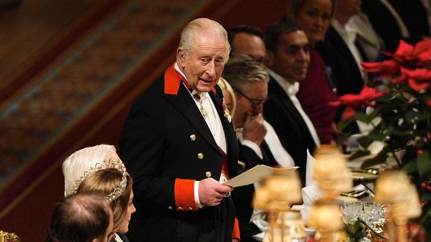 König Charles III. spricht beim Staatsbankett für Frank-Walter Steinmeier und Elke Büdenbender in Windsor