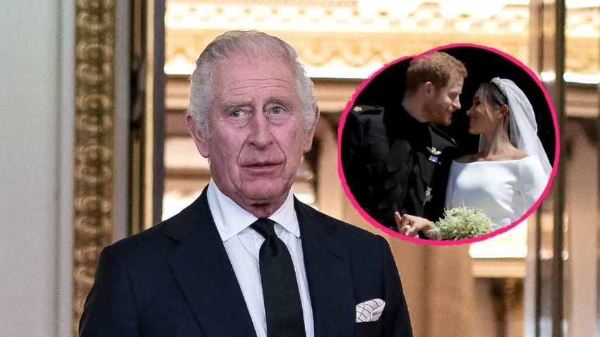 Süß: König Charles hat Harrys Hochzeitsbild in seinem Büro!