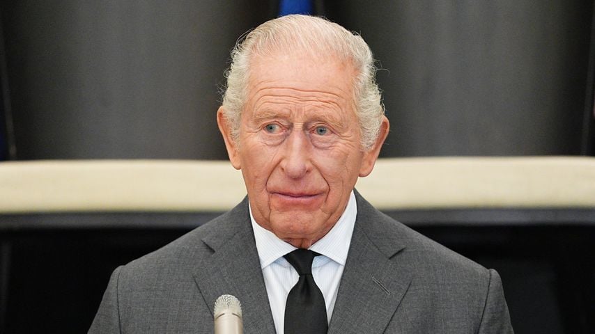 König Charles III. spricht bei der Gedenkveranstaltung zum 60. Jahrestag der Aberfan-Katastrophe