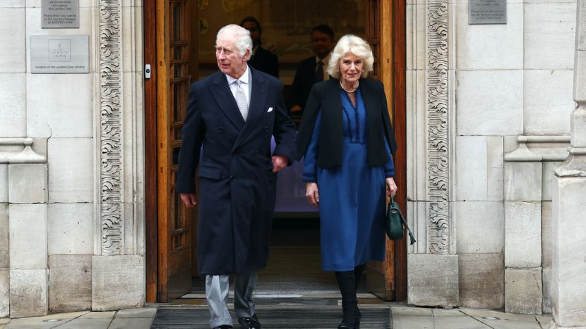 König Charles III. und Königin Camilla vorm Krankenhaus im London, Januar 2024