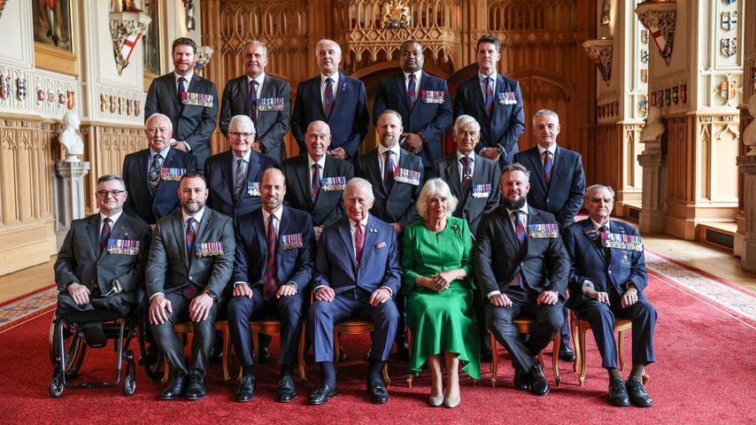 König Charles, Königin Camilla und Prinz William bei einem Empfang auf Schloss Windsor, 2025