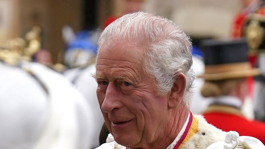 König Charles vor der Westminster Abbey