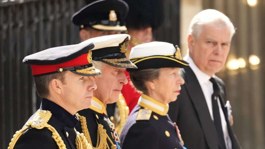 König Charles, Prinzessin Anne und Prinz Andrew im September 2022