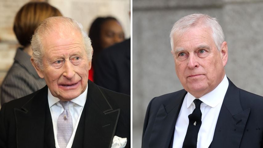 König Charles und Andrew Mountbatten-Windsor Collage