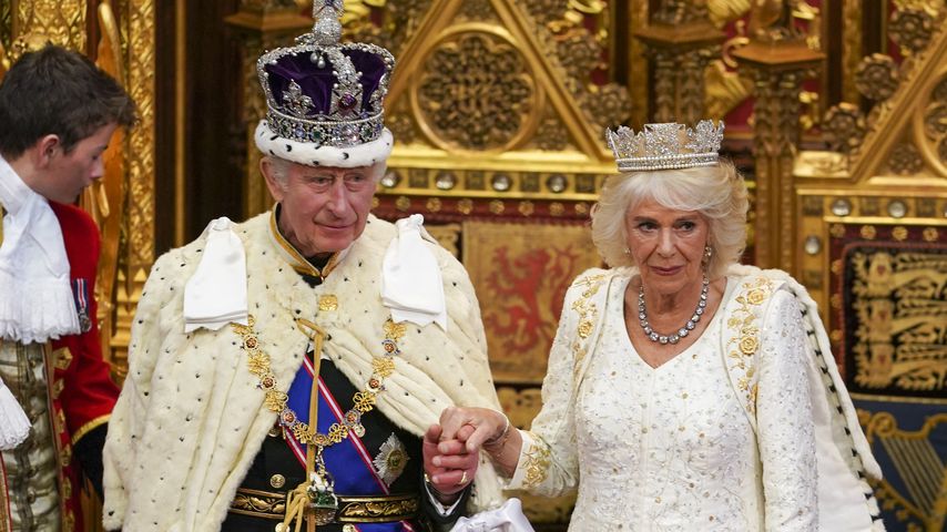 König Charles und Königin Camilla bei der Eröffnung des Parlaments, November 2023