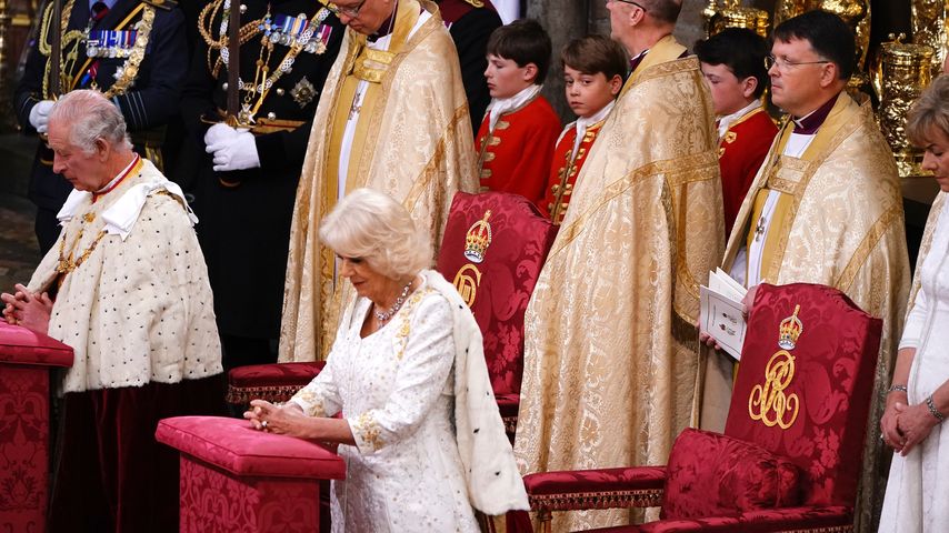 König Charles und Königin Camilla während der Krönungszeremonie