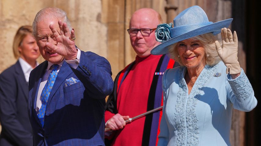 König Charles und Königin Camilla am Ostersonntag im April 2025