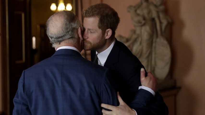König Charles und Prinz Harry, 2018